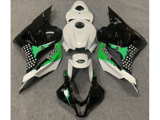 Gloss White & Green Splatter Honda CBR600RR Fairings 2009-2012 Outlets Gloss White & Green Splatter Honda CBR600RR Fairings 2009-2012 Outlets
