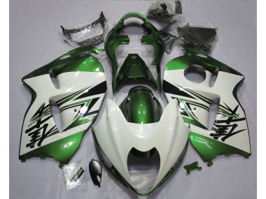 Gloss White & Green Suzuki GSXR 1300 Fairings 1997-2007 Outlets