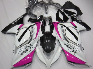 Gloss White & Pink Kawasaki Ninja 300 Fairings 2013-2018 Outlets