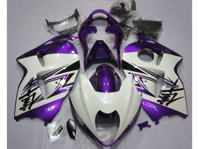 Gloss White & Purple Suzuki GSXR 1300 Fairings 1997-2007 Outlets Gloss White & Purple Suzuki GSXR 1300 Fairings 1997-2007 Outlets