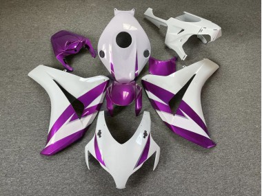 Gloss White & Purple Trim Honda CBR1000RR Fairings 2008-2011 Outlets