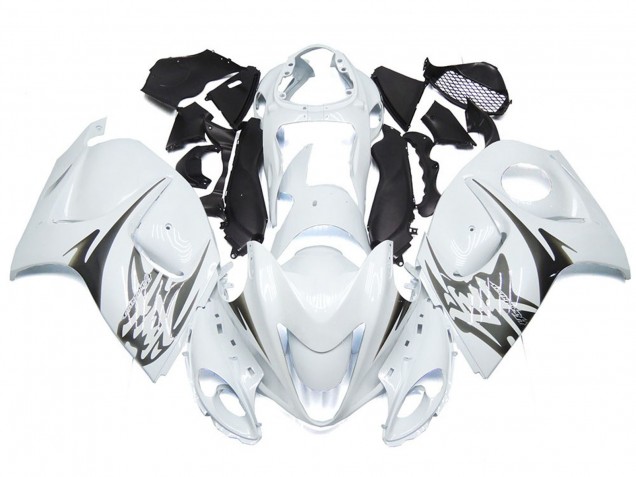 Gloss White with Silver Style logos Suzuki GSXR 1300 Fairings 2008-2019 Outlets Gloss White with Silver Style logos Suzuki GSXR 1300 Fairings 2008-2019 Outlets