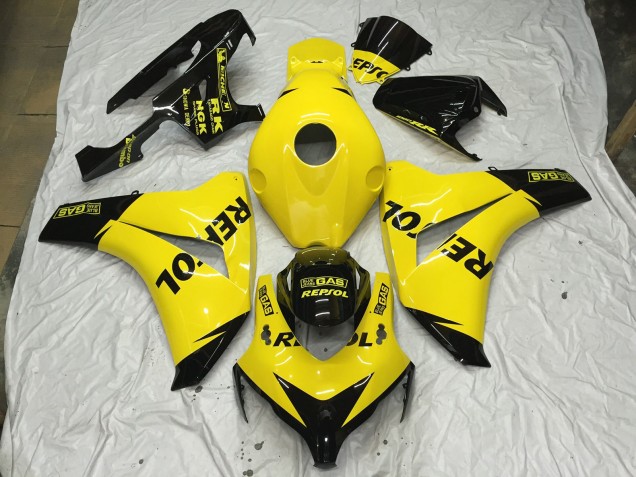Gloss YELLOW (w) logo Honda CBR1000RR Fairings 2008-2011 Outlets