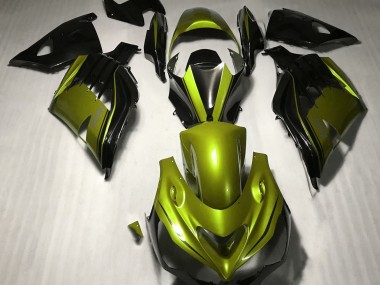 Gloss Yellow and Black Kawasaki ZX14R Fairings 2012-2019 Outlets