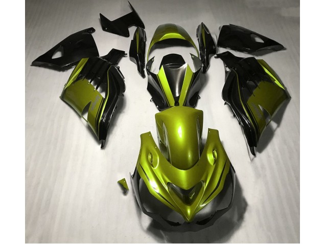 Gloss Yellow and Black Kawasaki ZX14R Fairings 2012-2019 Outlets Gloss Yellow and Black Kawasaki ZX14R Fairings 2012-2019 Outlets