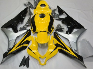 Gloss Yellow Silver and Black Honda CBR600RR Fairings 2007-2008 Outlets