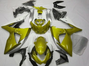 Gloss Yellow & White Suzuki GSXR 1000 Fairings 2009-2016 Outlets