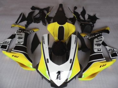 Gloss Yellow & White Yamaha R1 Fairings 2015-2019 Outlets