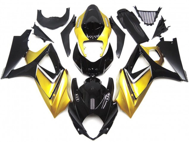 Gold Yellow Custom OEM Style Suzuki GSXR 1000 Fairings 2007-2008 Outlets Gold Yellow Custom OEM Style Suzuki GSXR 1000 Fairings 2007-2008 Outlets