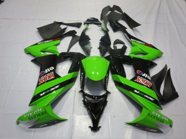 Green and Black Kawasaki ZX10R Fairings 2008-2010 Outlets