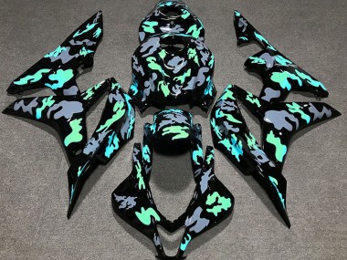 Green and Gray Camouflage Honda CBR600RR Fairings 2007-2008 Outlets