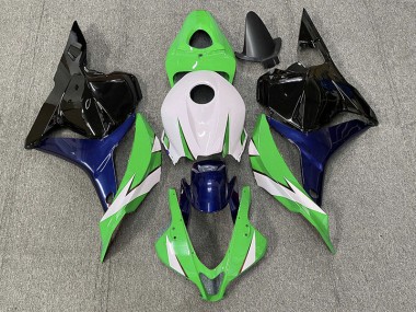 Green and White Honda CBR600RR Fairings 2009-2012 Outlets