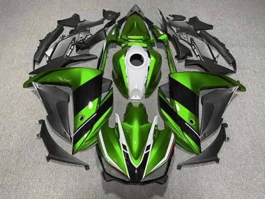 Green Black and White Yamaha R3 Fairings 2015-2018 Outlets
