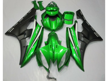 Green Black and White Yamaha R6 Fairings 2006-2007 Outlets