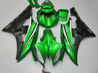 Green Black and White Yamaha R6 Fairings 2006-2007 Outlets