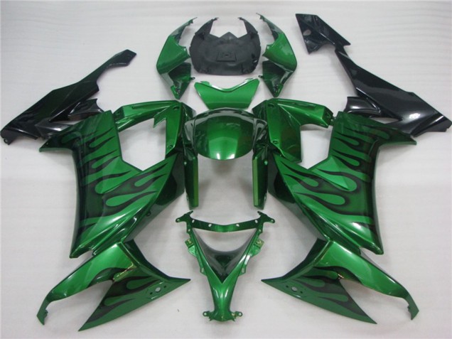 Green Flame Kawasaki ZX10R Fairings 2008-2010 Outlets Green Flame Kawasaki ZX10R Fairings 2008-2010 Outlets