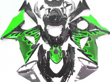 Green Flame Suzuki GSXR 1000 Fairings 2009-2016 Outlets