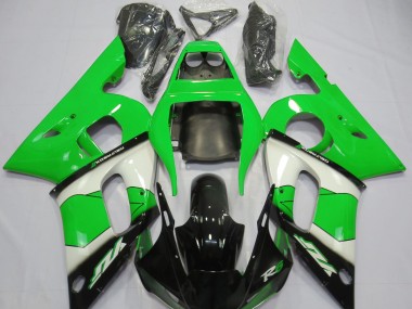 Green White and Black Yamaha R6 Fairings 1998-2002 Outlets