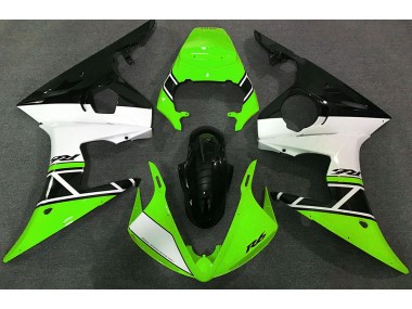 Green White and Black Yamaha R6 Fairings 2003-2005 Outlets