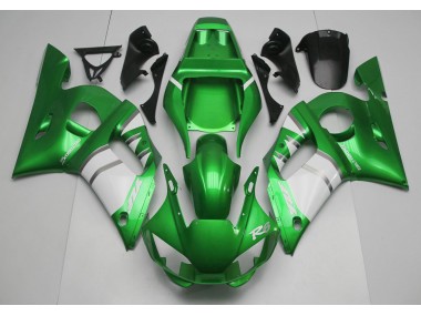 Green & White Yamaha R6 Fairings 1998-2002 Outlets