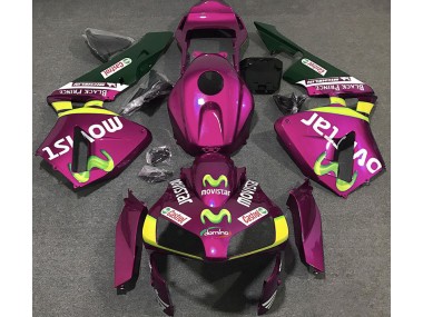 Hot Pink Movistar Honda CBR600RR Fairings 2003-2004 Outlets