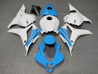 Light Blue and White Side Stripe Honda CBR600RR Fairings 2009-2012 Outlets