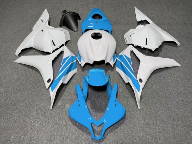 Light Blue and White Side Stripe Honda CBR600RR Fairings 2009-2012 Outlets Light Blue and White Side Stripe Honda CBR600RR Fairings 2009-2012 Outlets