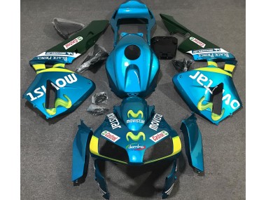 Light Blue Movistar Honda CBR600RR Fairings 2003-2004 Outlets