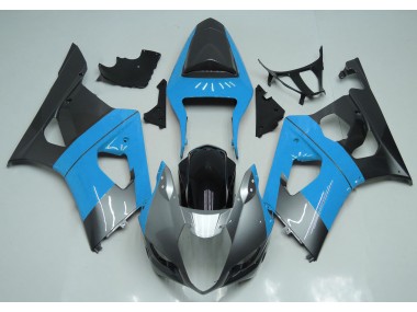 Light Blue Silver and Black Suzuki GSXR 1000 Fairings 2003-2004 Outlets