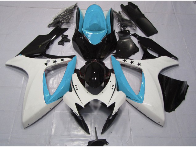 Light Blue Star Suzuki GSXR 600-750 Fairings 2006-2007 Outlets