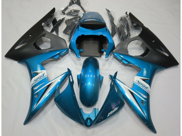 Light Blue & White Yamaha R6 Fairings 2003-2005 Outlets