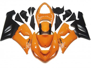 Light Orange and Black Kawasaki ZX6R Fairings 2005-2006 Outlets
