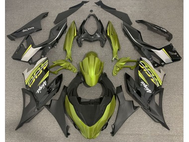Liquid Yellow and Gray Kawasaki Ninja 400 Fairings 2018-2020 Outlets