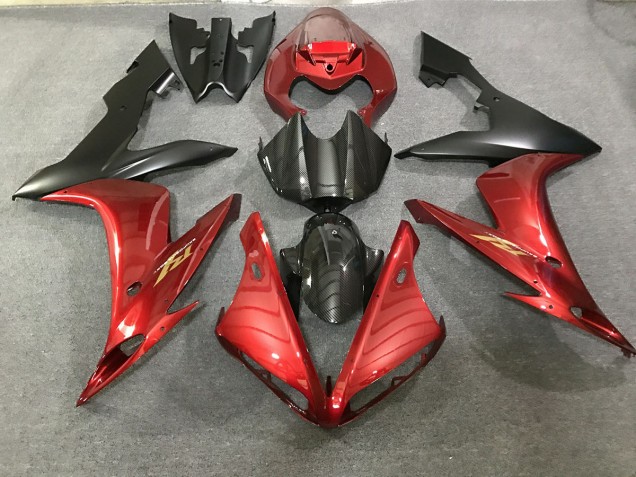Maroon Red and Carbon Style Yamaha R1 Fairings 2004-2006 Outlets Maroon Red and Carbon Style Yamaha R1 Fairings 2004-2006 Outlets