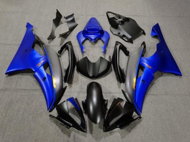 Matte Black and Blue Yamaha R6 Fairings 2008-2016 Outlets