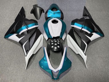 Matte Black and Light Blue Star Honda CBR600RR Fairings 2009-2012 Outlets
