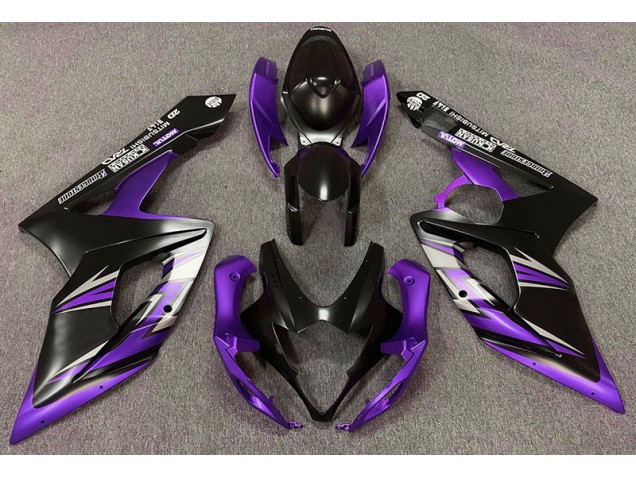 Matte Black and Purple Suzuki GSXR 1000 Fairings 2005-2006 Outlets Matte Black and Purple Suzuki GSXR 1000 Fairings 2005-2006 Outlets