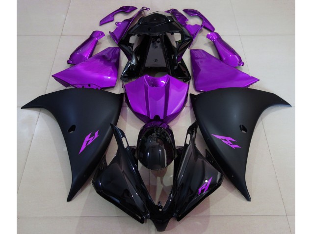 Matte Black and Purple Yamaha R1 Fairings 2013-2014 Outlets Matte Black and Purple Yamaha R1 Fairings 2013-2014 Outlets