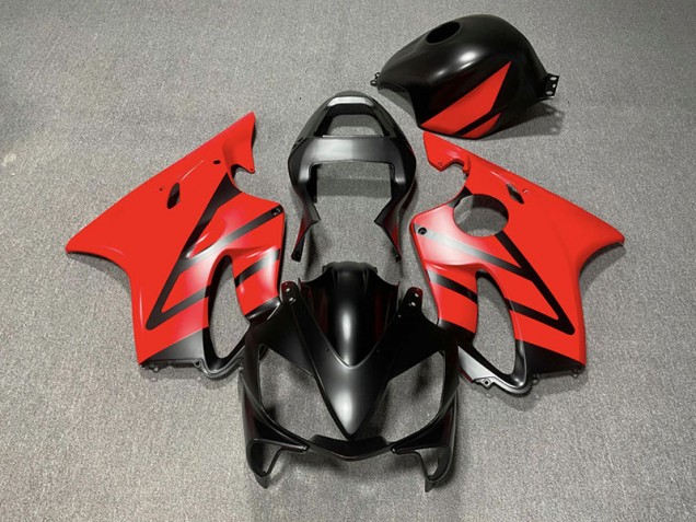Matte Black and Red Honda CBR600 F4i Fairings 2001-2003 Outlets