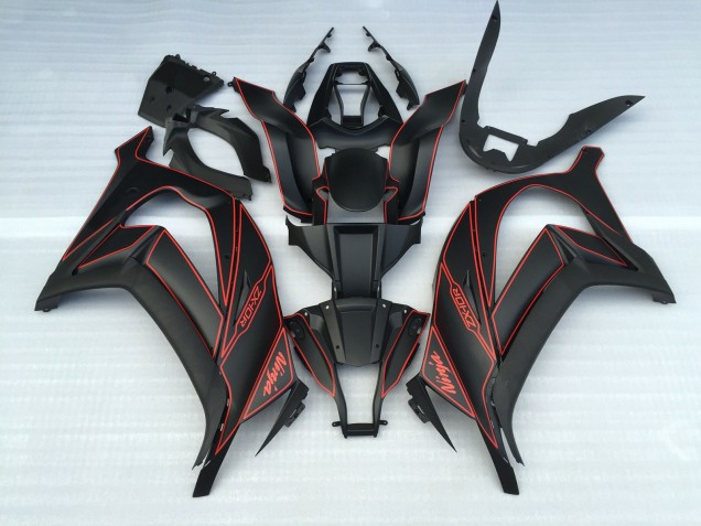 Matte Black and Red Kawasaki ZX10R Fairings 2011-2015 Outlets Matte Black and Red Kawasaki ZX10R Fairings 2011-2015 Outlets
