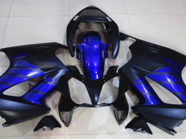 Matte Black & Blue Honda VFR800 Fairings 2002-2012 Outlets