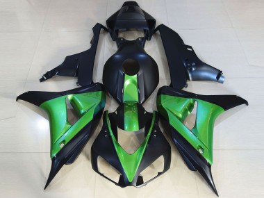 Matte Black & Green Honda CBR1000RR Fairings 2006-2007 Outlets
