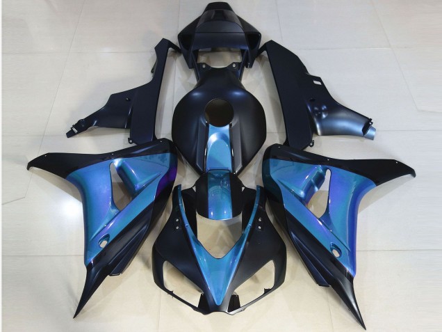 Matte Black & Light Blue Honda CBR1000RR Fairings 2006-2007 Outlets Matte Black & Light Blue Honda CBR1000RR Fairings 2006-2007 Outlets