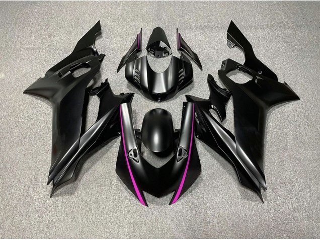 Matte Black & Pink Accents Yamaha R6 Fairings 2017-2019 Outlets Matte Black & Pink Accents Yamaha R6 Fairings 2017-2019 Outlets