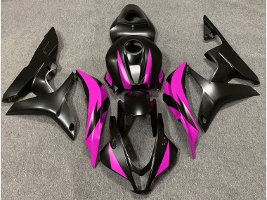 Matte Black & Pink Design Honda CBR600RR Fairings 2007-2008 Outlets