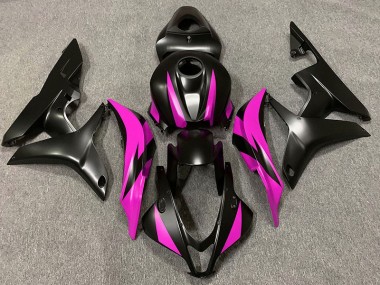Matte Black & Pink Design Honda CBR600RR Fairings 2007-2008 Outlets