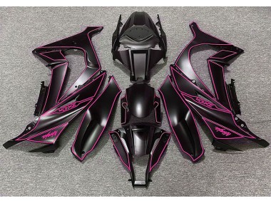 Matte Black & Pink Lining Kawasaki ZX10R Fairings 2011-2015 Outlets