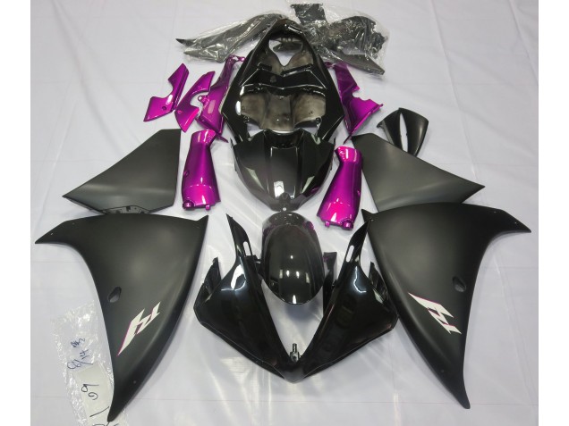 Matte Black & Pink Yamaha R1 Fairings 2009-2012 Outlets Matte Black & Pink Yamaha R1 Fairings 2009-2012 Outlets