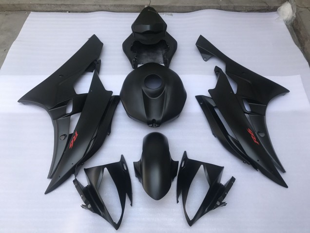 Matte Black Plain Yamaha R6 Fairings 2006-2007 Outlets Matte Black Plain Yamaha R6 Fairings 2006-2007 Outlets