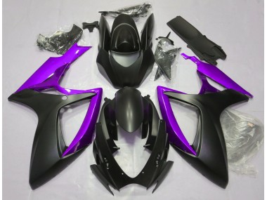 Matte Black & Purple Suzuki GSXR 600-750 Fairings 2006-2007 Outlets